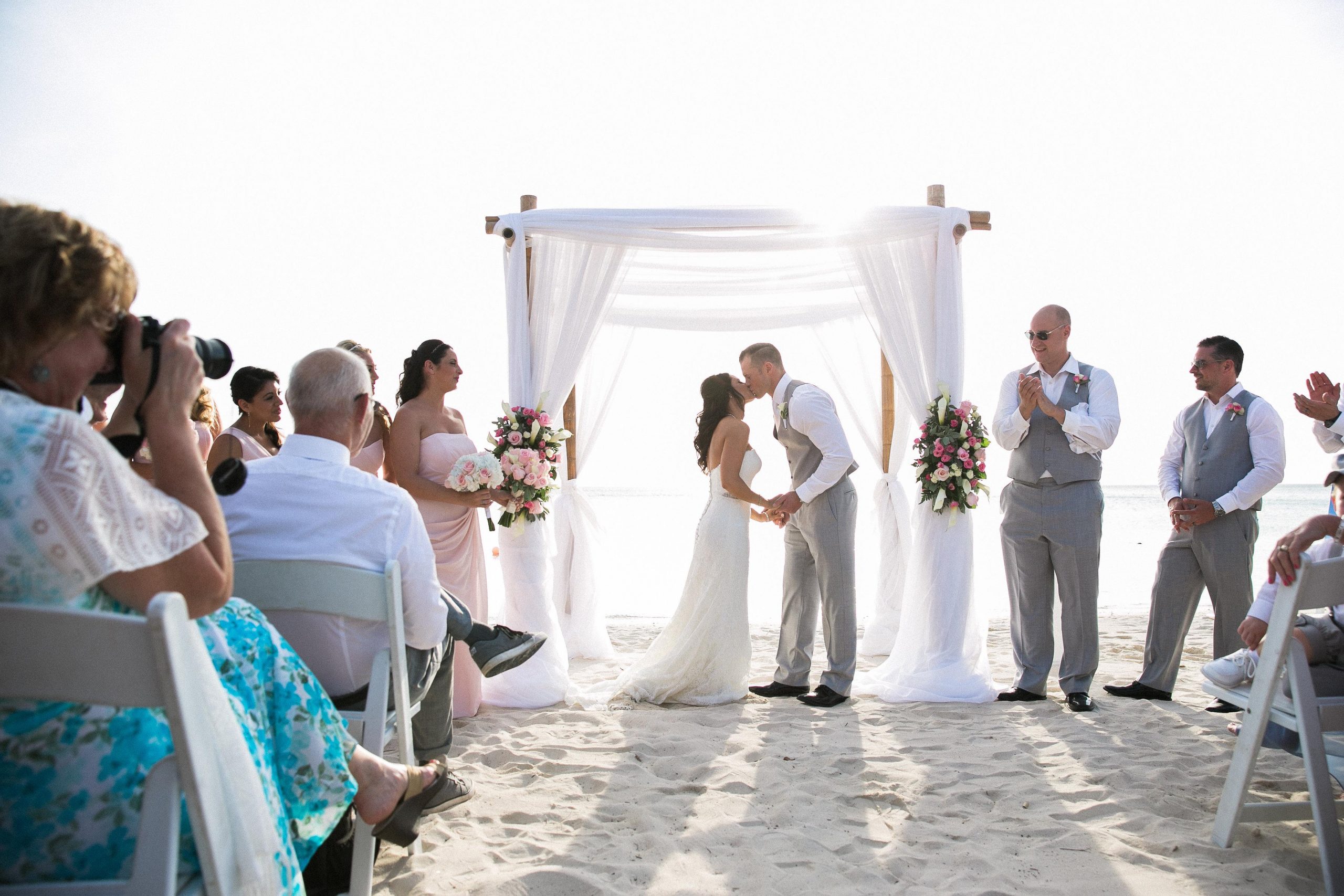wedding in front of the beach